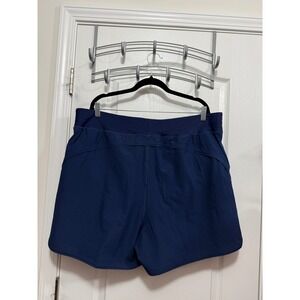 Lands End Womens Navy‎ Blue Swim Board Shorts Size 22W